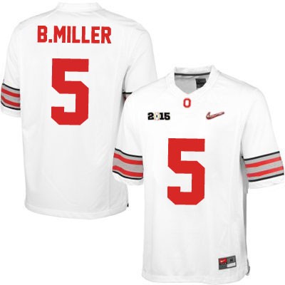 Men's NCAA Ohio State Buckeyes Braxton Miller #5 College Stitched Diamond Quest Champion Authentic Nike White Football Jersey NF20S42ER